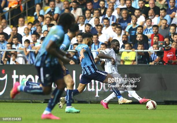 Masuaku of Besiktas in action during Turkish Super Lig soccer match between Yukatel Adana Demirspor and Besiktas at Yeni Adana Stadium in Adana,...