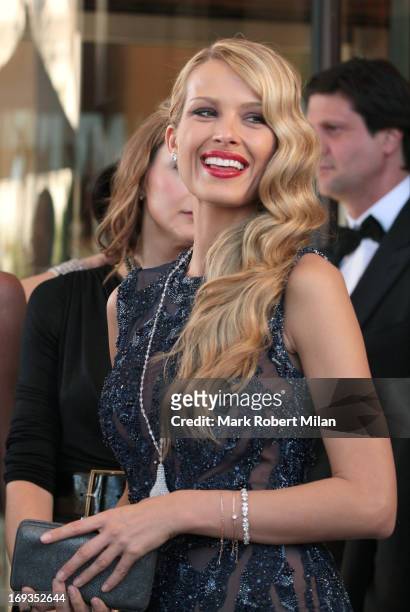 Petra Nemcova leaving the Martinez hotel during the 66th annual Cannes Film Festival on May 23, 2013 in Cannes, France.