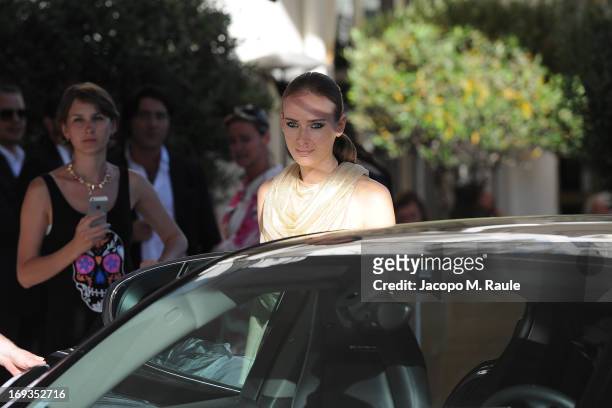 Olga Sorokina is seen at Hotel Martinez during the 66th annual Cannes Film Festival on May 23, 2013 in Cannes, France.