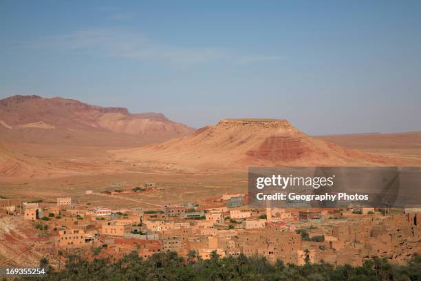 Berber oasis town on the south eastern foothills of the Atlas Mountains on the fringe of the Sahara desert, Tinerhir, Morocco