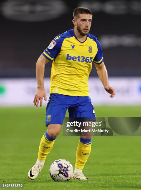 Lynden Gooch of Stoke City during the Sky Bet Championship match between Huddersfield Town and Stoke City at John Smith's Stadium on September 20,...
