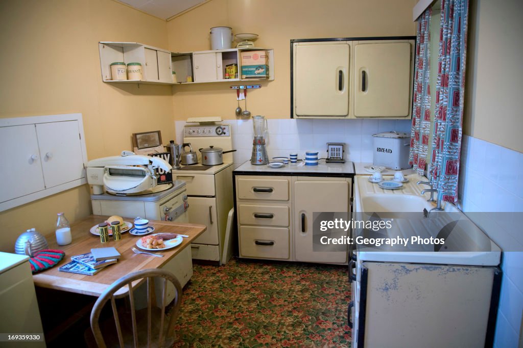 1950s kitchen, Museum of East Anglian Life, Stowmarket, Suffolk
