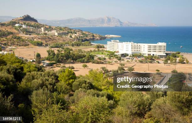 Hotels on Vlicha beach, Rhodes, Greece