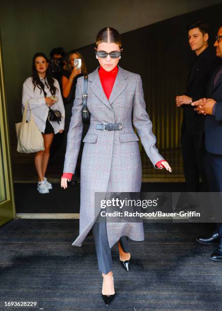 Sofia Richie is seen heading to the Prada show during Milan Fashion Week on September 21, 2023 in Milan, Italy.