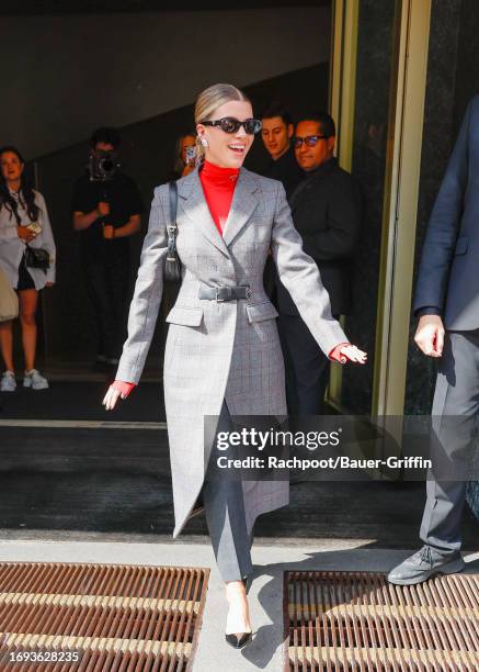 Sofia Richie is seen heading to the Prada show during Milan Fashion Week on September 21, 2023 in Milan, Italy.