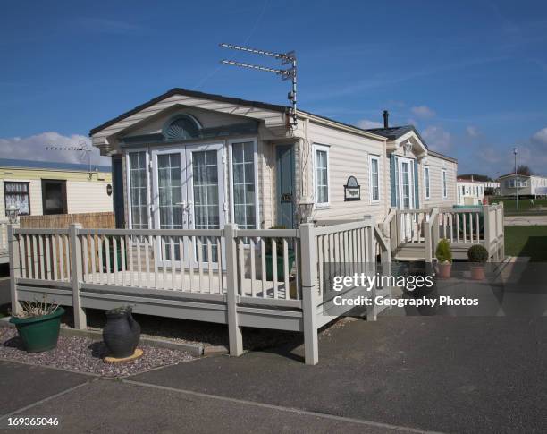 Caravan park, out of season, Kessingland, Suffolk, England