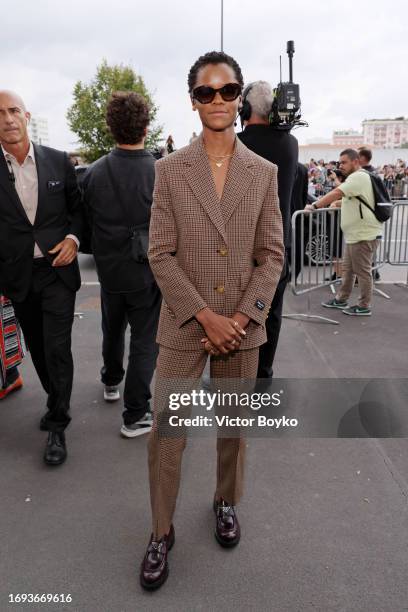 Letitia Wright attends the Prada fashion show during the Milan Fashion Week Womenswear Spring/Summer 2024 on September 21, 2023 in Milan, Italy.