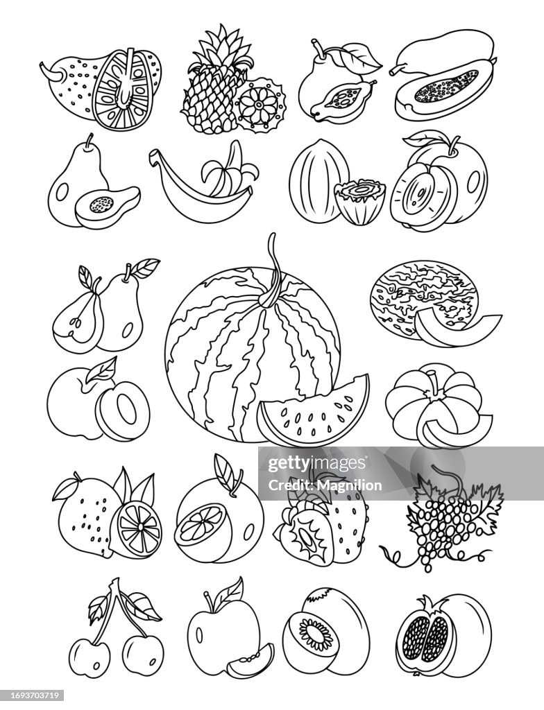 Fruits Doodle Set