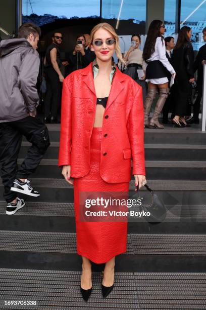 Chiara Ferragni attends the Prada fashion show during the Milan Fashion Week Womenswear Spring/Summer 2024 on September 21, 2023 in Milan, Italy.