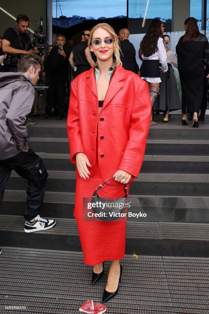 Prada - Arrivals - Milan Fashion Week - Womenswear Spring/Summer 2024
