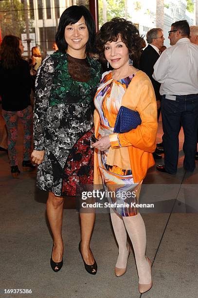 Christine Y Kim and Lynda Resnick attend LACMA Celebrates Opening Of James Turrell: A Retrospective at LACMA on May 22, 2013 in Los Angeles,...