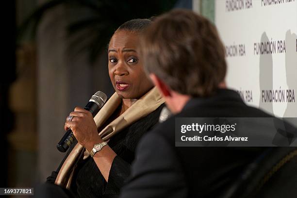 Opera singer Barbara Hendricks presents the "En Propia Voz" memoir at the Casino de Alcala on May 23, 2013 in Madrid, Spain.