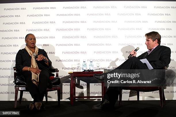 Opera singer Barbara Hendricks presents the "En Propia Voz" memoir at the Casino de Alcala on May 23, 2013 in Madrid, Spain.