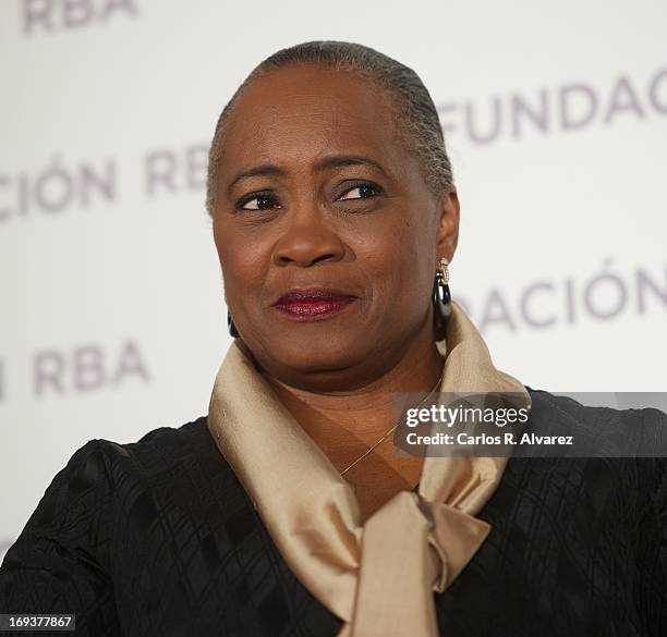 Opera singer Barbara Hendricks presents the "En Propia Voz" memoir at the Casino de Alcala on May 23, 2013 in Madrid, Spain.