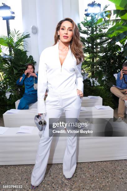 Anna Tatangelo attends the Genny fashion show during the Milan Fashion Week Womenswear Spring/Summer 2024 on September 21, 2023 in Milan, Italy.