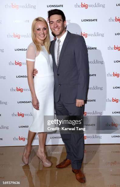 Camilla Dallerup and guest attend a special screening of 'The Big Wedding' at May Fair Hotel on May 23, 2013 in London, England.