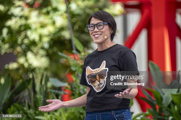 Li-Chen Miller, vice president of product, smart glasses and AI at Meta Platforms Inc., during the Meta Connect event in Menlo Park, California, US,...