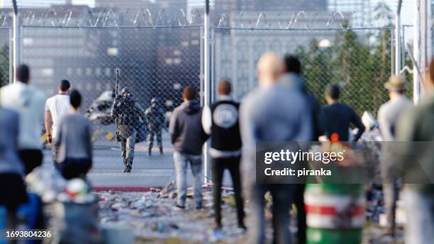 fenced out - guards division stock pictures, royalty-free photos & images