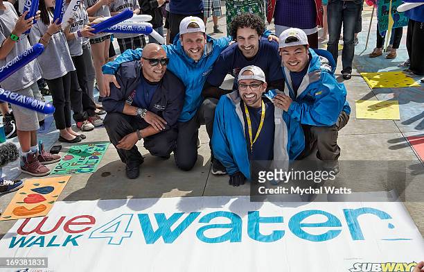 Martinez, David Johnson, Ethan Zohn, Alex Meers and Spencer West take part in We Walk 4 Water to benefit Free The Children's water initiative on May...