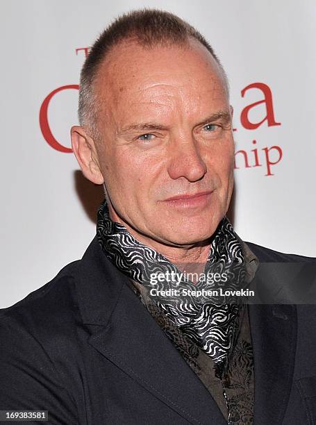 Singer/musician Sting attends The 2013 Frederic E. Church Award Gala at New York Public Library on May 23, 2013 in New York City.