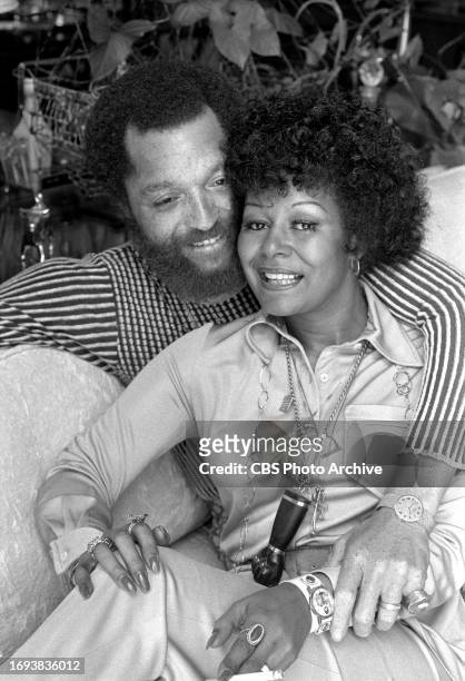 Gail Fisher, CBS television actress with her husband, Robert A. Walker. She portrays Peggy Fair on the crime drama series, Mannix. May 8, 1973.