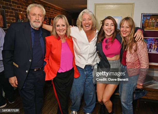 Leigh Lawson, Twiggy aka Dame Lesley Lawson, Dame Emma Thompson, Gaia Wise and Carly Witney attend the press night after party for "Close-Up: The...