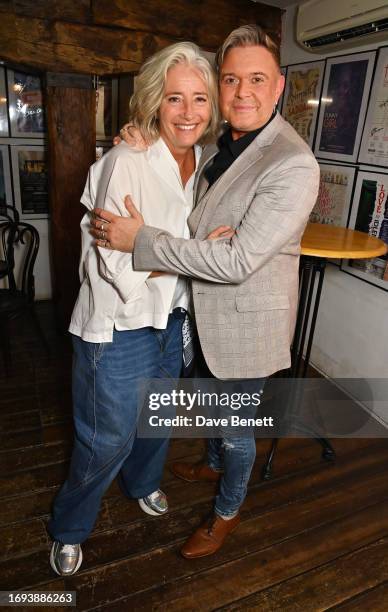 Dame Emma Thompson and Darren Day attend the press night after party for "Close-Up: The Twiggy Musical" at The Menier Chocolate Factory on September...