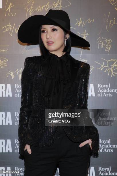 Actress Mirian Yeung attends "Bazaar Art Night" on May 23, 2013 in Hong Kong, China.