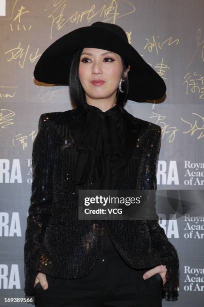 Actress Mirian Yeung attends "Bazaar Art Night" on May 23, 2013 in Hong Kong, China.