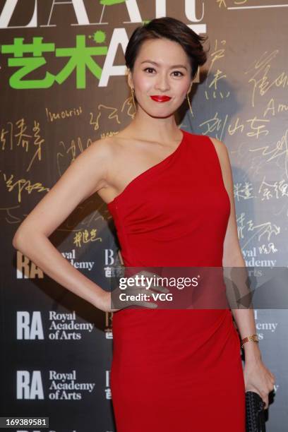 Actress Gigi Leung attends "Bazaar Art Night" on May 23, 2013 in Hong Kong, China.