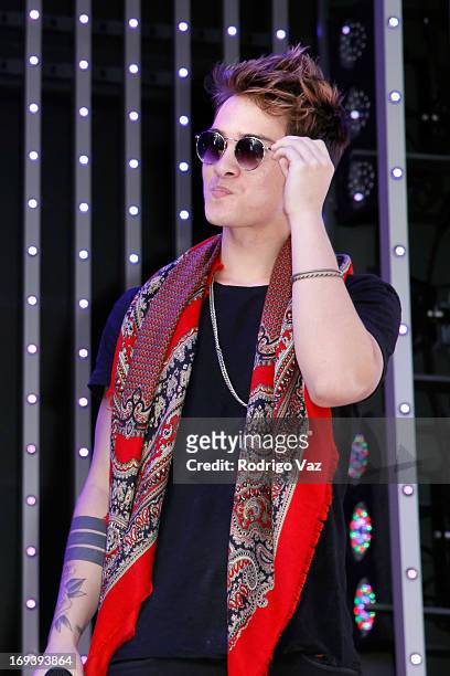 Anthony Ladao f Midnight Red performs at Universal CityWalk 20th Anniversary event featuring 8 original cars from "Fast & The Furious" Movie...