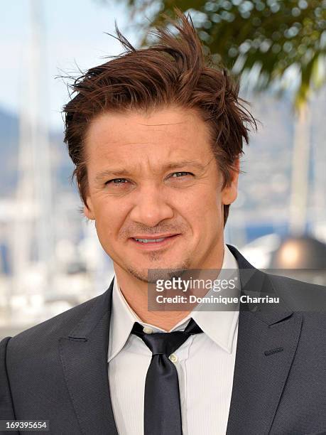 Actor Jeremy Renner attends the photocall for 'The Immigrant' at The 66th Annual Cannes Film Festival at Palais des Festivals on May 24, 2013 in...