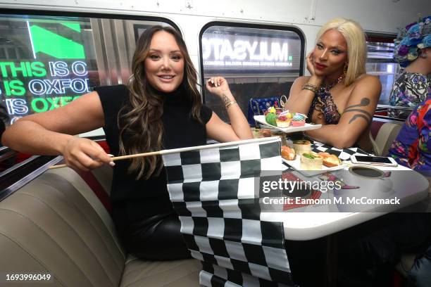 Charlotte Crosby during the "RuPaul's Drag Race UK" Series 5 London Bus Tour on September 19, 2023 in London, England.