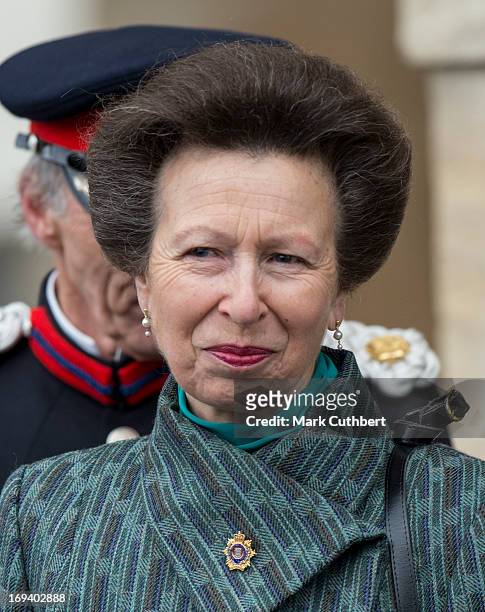Princess Anne, Princess Royal after she presented 12 Logistics Support Regiment, Royal Logistics Corps their Afghanistan Operational Medals on May...