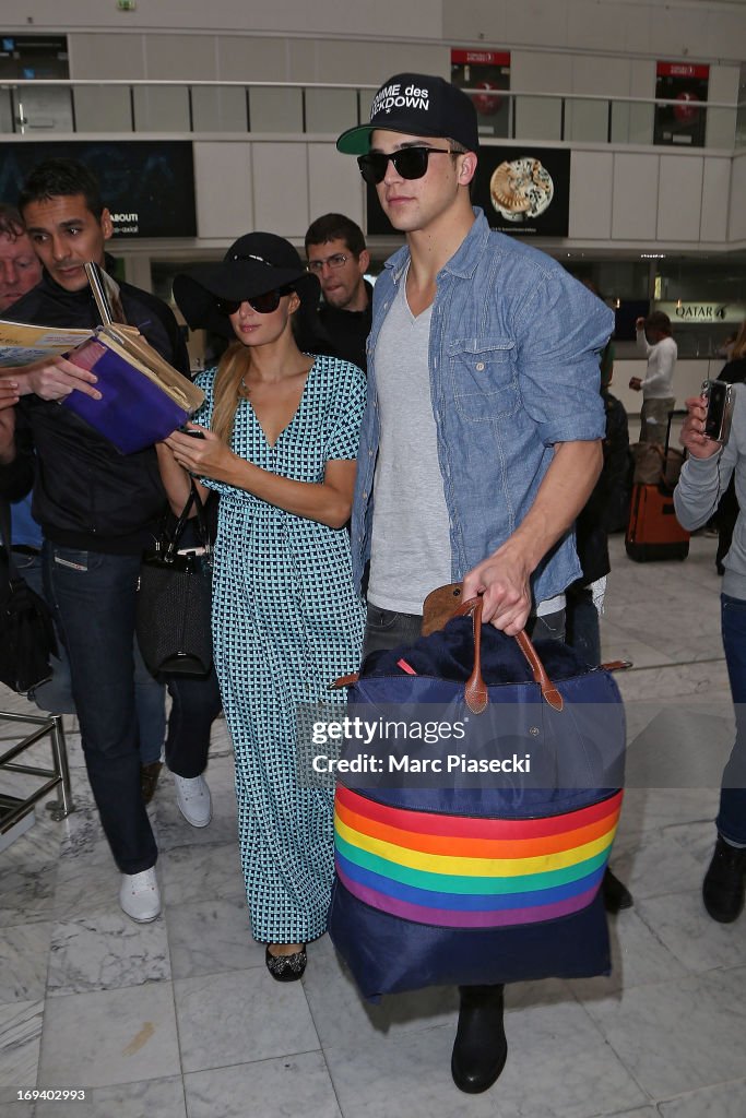 Celebrity Sightings At The Nice Airport - The 66th Annual Cannes Film Festival Day 10