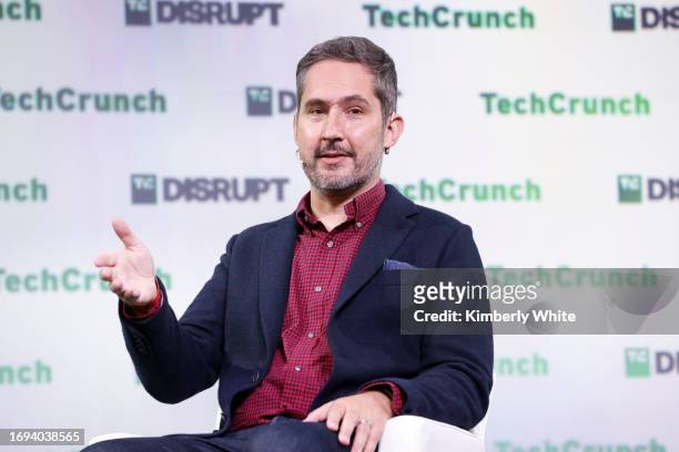 Entrepreneur & Instagram Co-Founder Kevin Systrom speaks onstage during TechCrunch Disrupt 2023 at Moscone Center on September 21, 2023 in San...