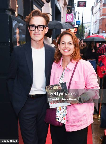 Tom Fletcher and Giovanna Fletcher attend the press night performance of "Vanya" at the Duke Of York’s Theatre on September 21, 2023 in London,...