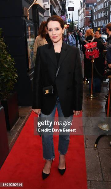 Claire Foy attends the press night performance of "Vanya" at the Duke Of York’s Theatre on September 21, 2023 in London, England.