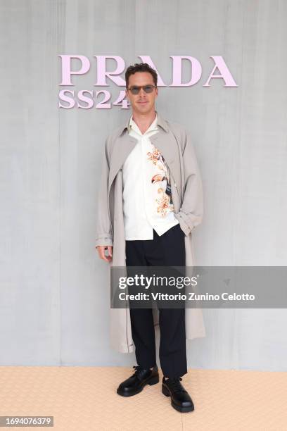 Benedict Cumberbatch attends the Prada Spring/Summer 2024 Womenswear Fashion Show on September 21, 2023 in Milan, Italy.