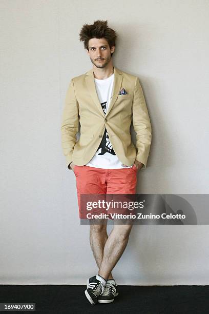 Actor Jean-Sebastien Courchesne of 'Sarah Prefere La Course' poses for a portrait during The 66th Annual Cannes Film Festival on May 24, 2013 in...