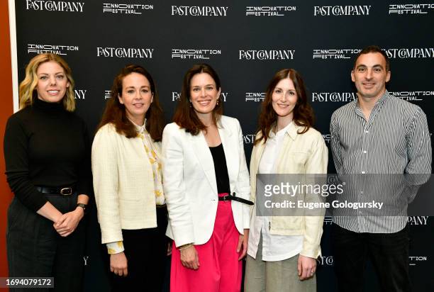 April Mokwa, Camille Richard, Gayle Tait, Laura Sartor and Charles Gorra attend the Fast Company Innovation Festival at Convene on September 21, 2023...