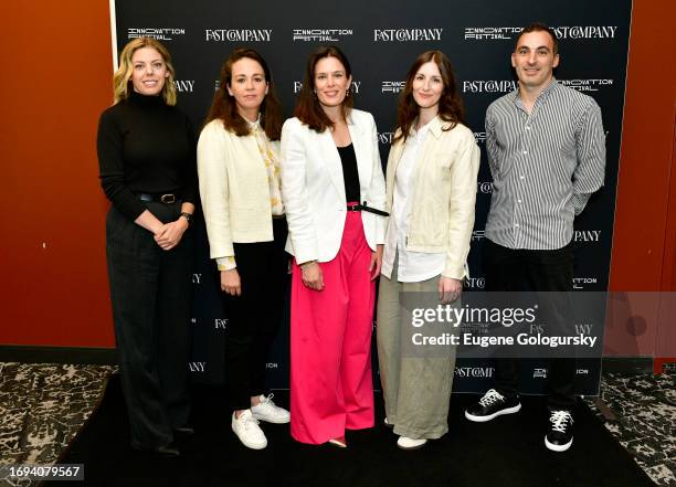 April Mokwa, Camille Richard, Gayle Tait, Laura Sartor and Charles Gorra attend the Fast Company Innovation Festival at Convene on September 21, 2023...