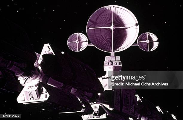 Space craft in a scene from the film '2001: A Space Odyssey', 1968.
