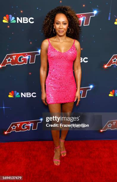 Mel B attends "America's Got Talent: Fantasy League" Red Carpetat Hotel Dena on September 20, 2023 in Pasadena, California.