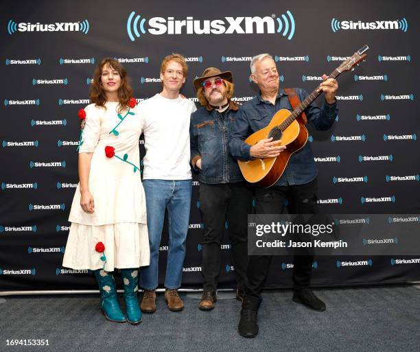 Lola Kirke, Teddy Thompson, Adeem the Artist and Tommy Emmanuel visit SiriusXM Music City Theater on September 21, 2023 in Nashville, Tennessee.