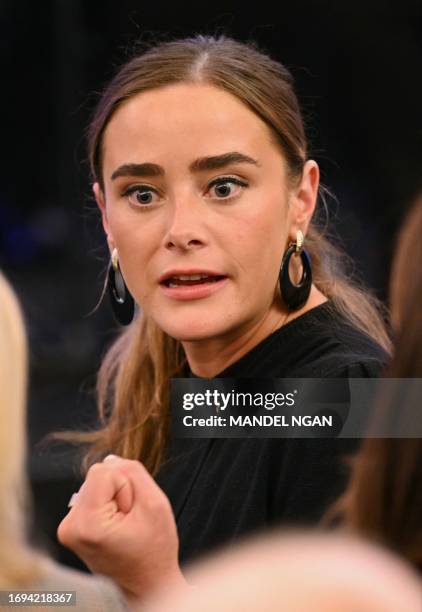 Naomi Biden, the granddaughter of US President Joe Biden, looks on prior to the launch of the Global Music Diplomacy Initiative in the Benjamin...