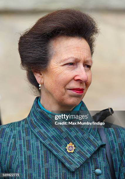 Princess Anne, Princess Royal attends the Afghanistan Operational Service Medals parade by troops of 12 Logistic Support Regiment, Royal Logistic...