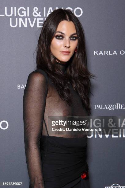Vittoria Ceretti attends the Luigi & Iango Unveiled Exhibition Opening at Palazzo Reale on September 21, 2023 in Milan, Italy.