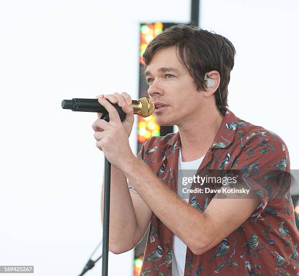 Nate Ruess of Fun performs on NBC's "Today" at Seaside Heights on May 24, 2013 in Seaside Heights, New Jersey.