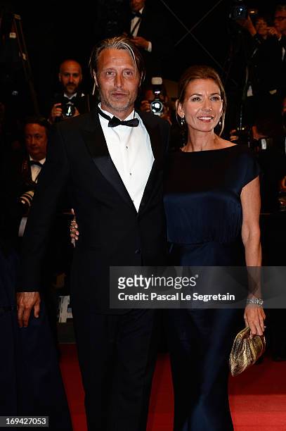 Mads Mikkelsen and Hanne Jacobsen attend the 'Michael Kohlhaas' premiere during The 66th Annual Cannes Film Festival at the Palais des Festival on...